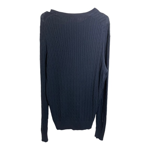 Ben Sherman mens crew neck cable knit pattern cotton cashmere blend size large - Picture 5 of 11